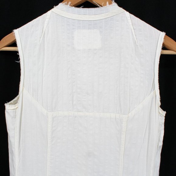 Gary Graham Sleeveless Dress 2006 Button Up Midi Pleated Vintage Cut High Neck S - Picture 9 of 16